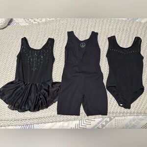 Cat & Jack Black Dance gymnastics leotards